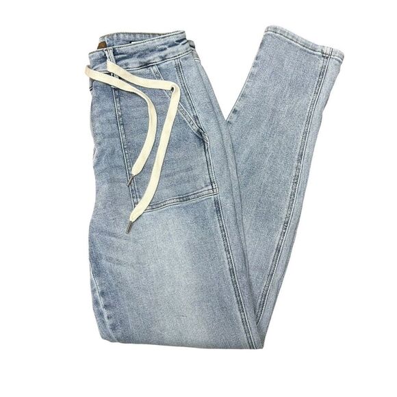 Judy Blue SATURDAY MORNING HIGH RISE JOGGER BOYFRIEND Blue JEANS 9/29 31x31 - Picture 1 of 13